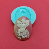 Silicone Mold  Fairy and Clematis Flower for Crafts, Jewelry, Resin,  Polymer Clay.