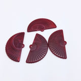 Fan Acrylic Pendants Imitation Gemstone Style.