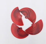Fan Acrylic Pendants Imitation Gemstone Style.