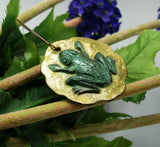Frog Polymer Clay Ornament Pendant Jewelry Findings.