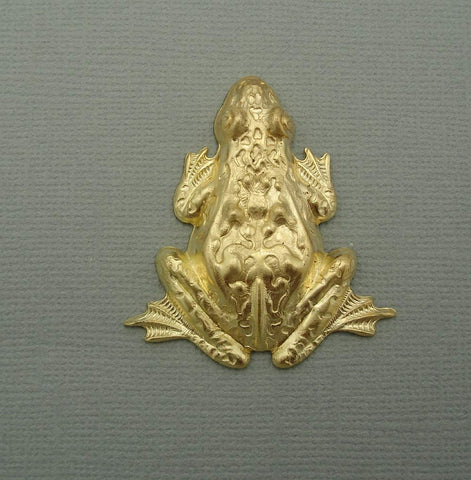 Large Frog  Brass Stamping Ornament   Jewelry Findings.