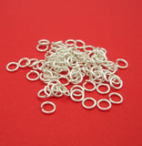 200Pcs Jump Rings Silver Plated over Brass