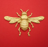 Large Bee Bug Insect Brass Stamping Ornament Pendant Jewelry Findings
