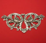 Large Victorian Floral Embellishment Brass Stamping