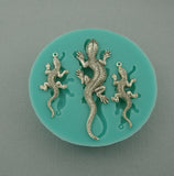 Lizards Set Silicone Mold Flexible  for Crafts, Jewelry, Resin, Clay.