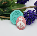 Silicone Mold Love Cats   for Crafts, Jewelry, Resin, Polymer Clay.