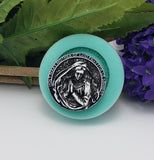 Praying Holy Mary Flexible Silicone Mould for Crafts, Jewelry, Resin, Clay.