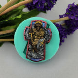 Silicone Mold Saint Michael-Archangel Cross Jewelry, Resin, Polymer Clay.