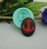 Silicone Mold  Anchor Cameo for Crafts, Jewelry, Resin, Polymer Clay.