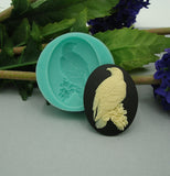 Silicone Mold Cameo Eagle on a Branch Flexible for Crafts, Resin, Clay.