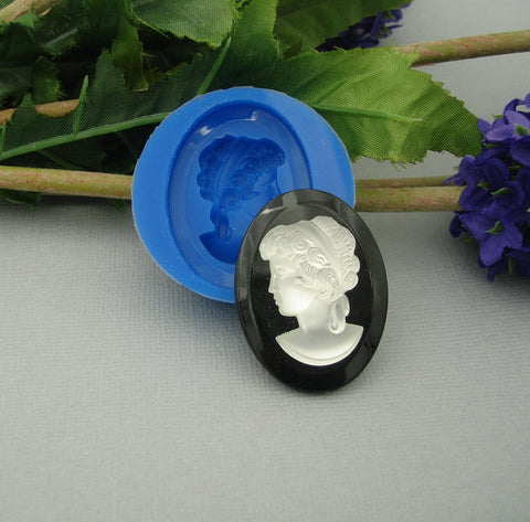 Silicone Mold   Woman  for Crafts, Jewelry, Resin, Polymer Clay.