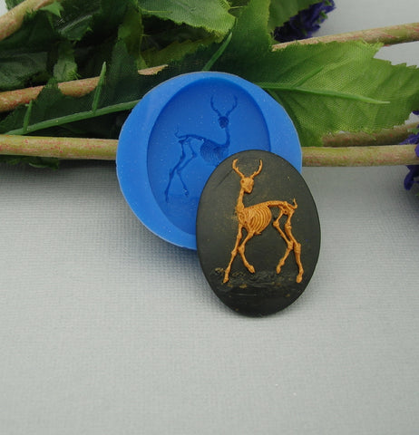 Silicone Mold Deer Skeleton  for Crafts, Jewelry, Resin, Polymer Clay.