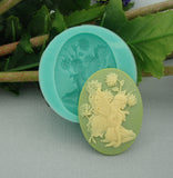 Silicone Mold  Fairy Kneeling Flexible  for Crafts, Jewelry, Resin, Polymer Clay.