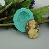 Silicone Mold Woman's Head Flexible for Crafts, Jewelry, Resin, Clay.