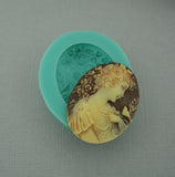 Silicone Mold Woman's Head Flexible for Crafts, Jewelry, Resin, Clay.