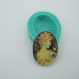 Silicone Mold Woman's Head Flexible for Crafts, Jewelry, Resin, Clay.