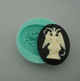 Silicone Mold   Baphomet Cameo  Flexible  for Crafts, Resin,  Clay.