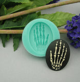 Silicone Mold   Hand Bones Cameo  Flexible  for Crafts, Resin,  Clay.