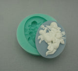 Silicone Mold Cherub Cameo for Crafts, Jewelry, Resin, Polymer Clay.
