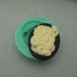 Silicone Mold   Skeleton Snake Cameo  Flexible  for Crafts, Resin,  Clay.