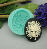 Silicone Mold Medusa Skull Flexible for Crafts, Resin, Clay.