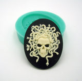 Silicone Mold Medusa Skull Flexible for Crafts, Resin, Clay.