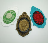 Silicone Mold Flexible  Cabochon Cameo Setting Frame.