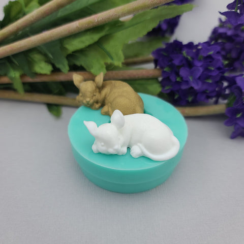 Silicone Mold Sleeping Mouse Flexible for Crafts,  Resin, Polymer Clay.