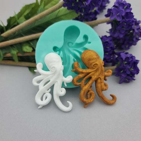 Silicon Mold Octopus Jewelry Making Resin Polymer Clay .