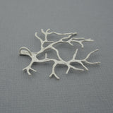 Coral Branch Pendant Brass Tree Leaf Jewelry Making 2 pcs.