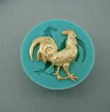Rooster Silicone Mold for Crafts, Jewelry, Resin,  Polymer Clay.