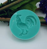 Rooster Silicone Mold for Crafts, Jewelry, Resin,  Polymer Clay.
