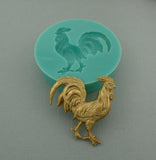 Rooster Silicone Mold for Crafts, Jewelry, Resin,  Polymer Clay.