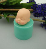 Silicone Mold Sleeping Baby Face  for Crafts, Jewelry, Resin, Polymer Clay.