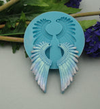 Silicone Mold Big Angel's Wings Jewelry Making Resin Polymer Clay.