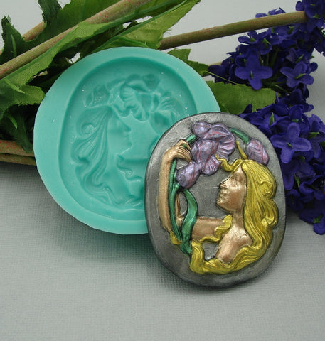Women Face Silicone Mold  for Crafts, Resin, Clay.