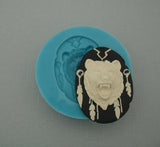 Silicone Mold Grizzly Bear Jewelry Making Resin Polymer Clay.