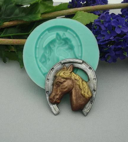 Silicone Mold Horse Head Flexible for Crafts, Resin, Clay.