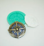 Silicone Mold Nautical Compass  for Crafts, Jewelry, Resin, Polymer Clay.