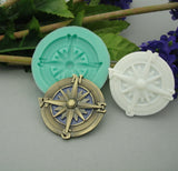 Silicone Mold Nautical Compass  for Crafts, Jewelry, Resin, Polymer Clay.