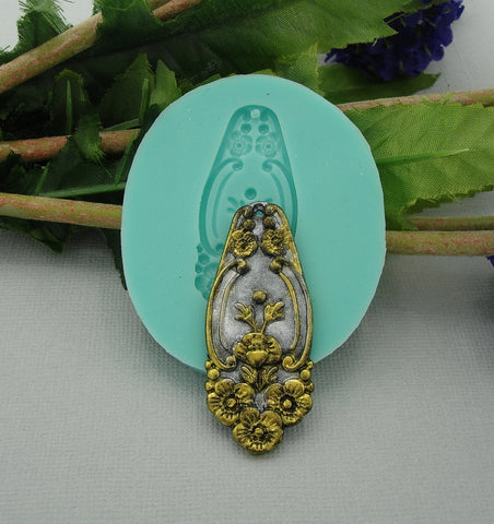 Pendant Flowers Silicone Mold Flexible  for Crafts, Resin, Clay.