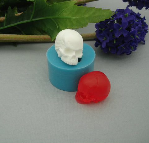 Silicon Mold Small Skull 3D Jewelry Making Resin Polymer Clay