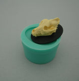 Silicon Mold Wolf Skull Cameo Jewelry Making Resin Polymer Clay.