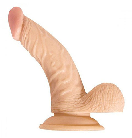 Real Skin Whoppers 6.5 Inch Dildo in Flesh Realistic Head and Veined Shaft.