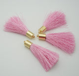 Silk Tassels Light Gold Plated Brass Bail Top