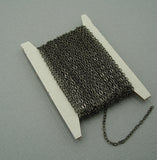 Tiny Flat Oval Brass Cross Cable Chain