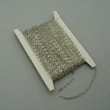 Tiny Flat Oval Brass Cross Cable Chain